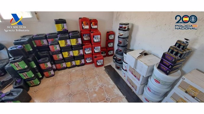 Imagen de efectos incautados durante la operación