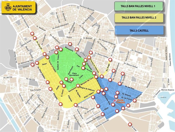 Plano del centro urbano