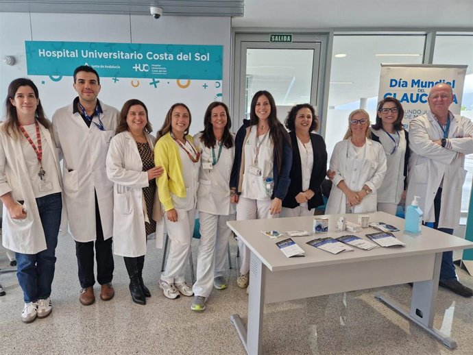 El servicio de Oftalmología del Hospital Universitario Costa del Sol y, en concreto, su unidad de Glaucoma, se ha sumado este pasado jueves a la celebración del Día Mundial de esta patología a través de una mesa informativa.