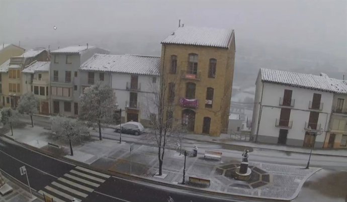 Comienza a nevar en Vilafranca