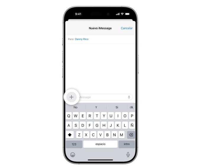 Compositor de mensagens no iMessage