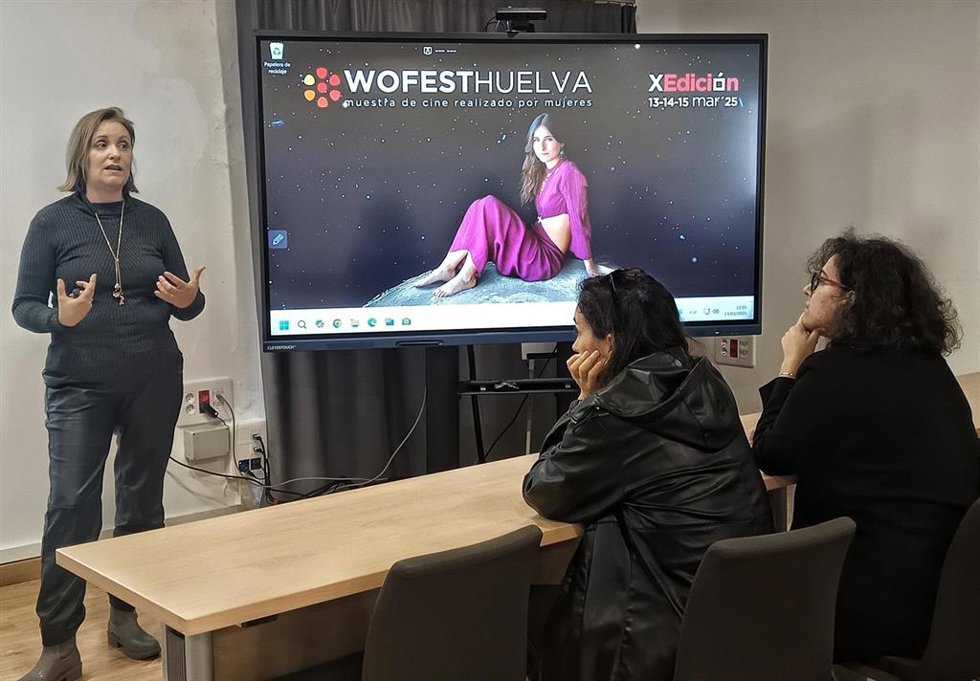 La productora de cine Marta Velasco, en La Rábida.