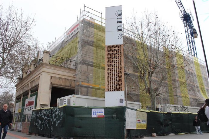 Obras en el antiguo Hostal Términus de Palma.