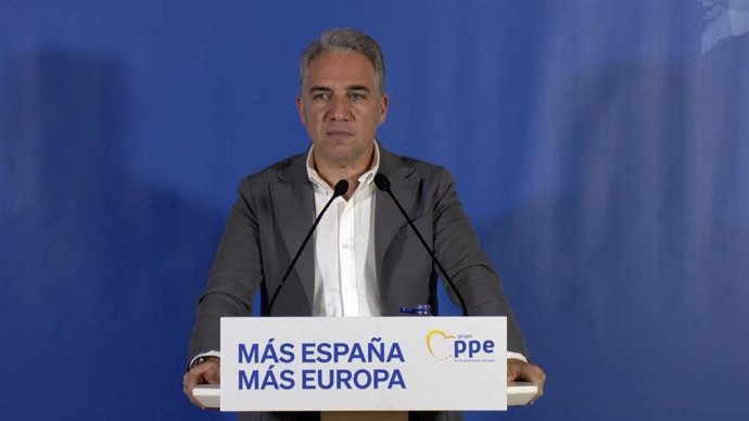 El vicesecretario de Coordinación Autonómica, Local y Análisis Electoral del PP, Elías Bendodo, en un acto en Almería.