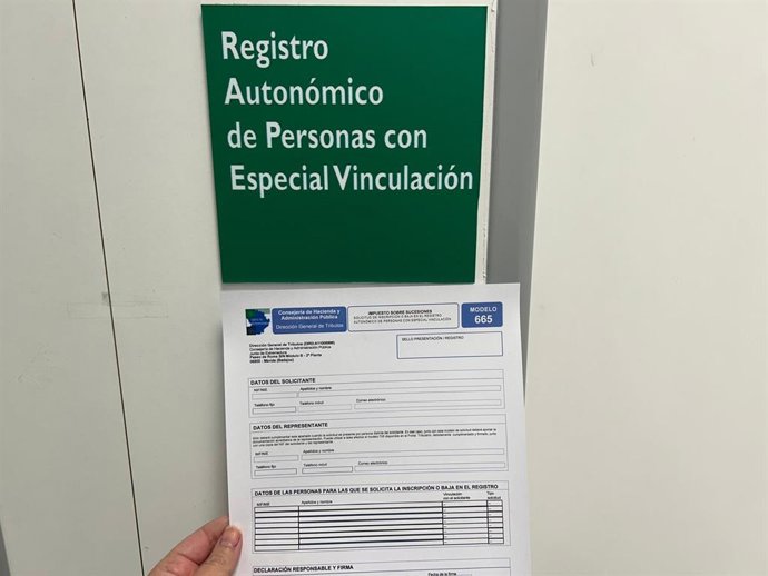 Registro de Especial Vinculación de la Junta de Extremadura