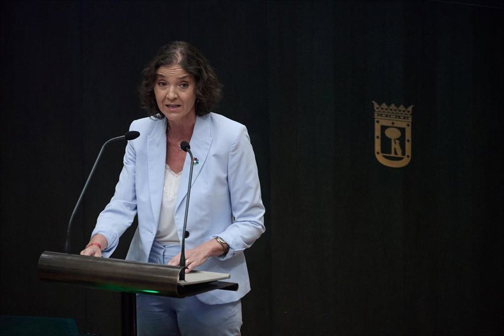 Archivo - La portavoz del PSOE en el Ayuntamiento de Madrid, Reyes Maroto, interviene durante un pleno extraordinario del Ayuntamiento de Madrid, en el Palacio de Cibeles, a 25 de junio de 2024, en Madrid (España). 