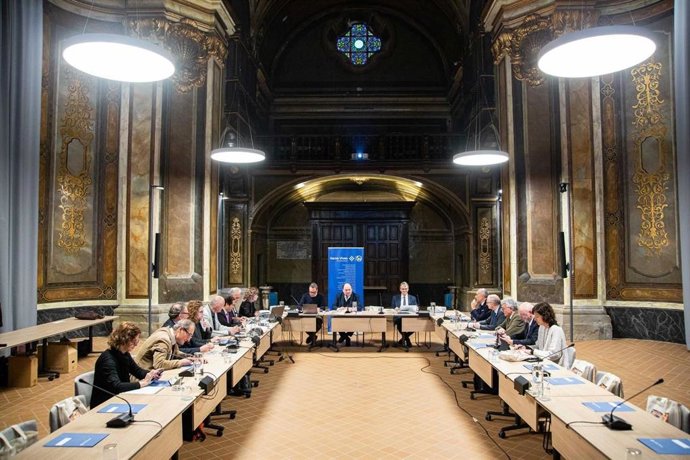Reunión del Consell General de la Xarxa Vives que se ha celebrado en la Abadía de Montserrat (Barcelona)
