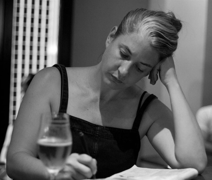 Una participante del Concurso de Escritura Rápida