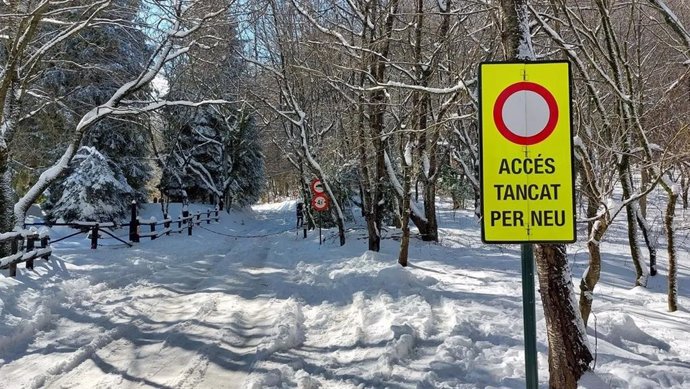 El parc natural del Montseny nevat
