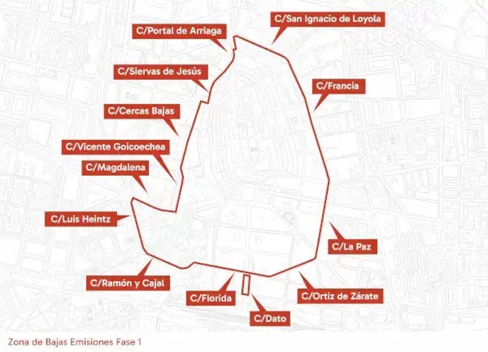 Archivo - Primera fase de la ZBE de Vitoria-Gasteiz