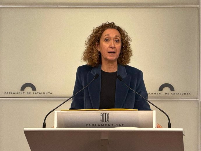 Archivo - Arxivo - La portaveu d'ERC al Parlament, Ester Capella, en roda de premsa aquest dimarts