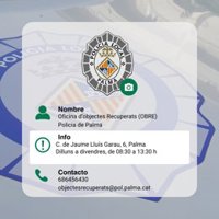 La Policía Local de Palma amplía los canales de comunicación para la devolución de objetos recuperados
