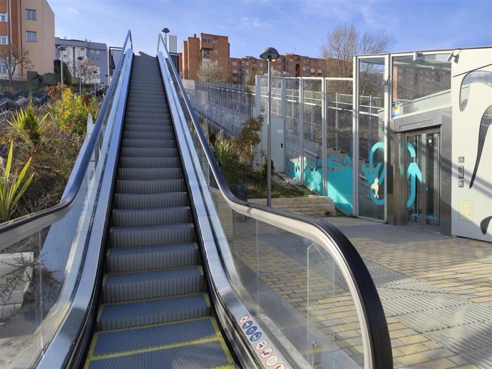 Imagen de las escaleras de la ladera norte de Parquesol de los servicios de movilidad del Ayuntamiento de Valladolid