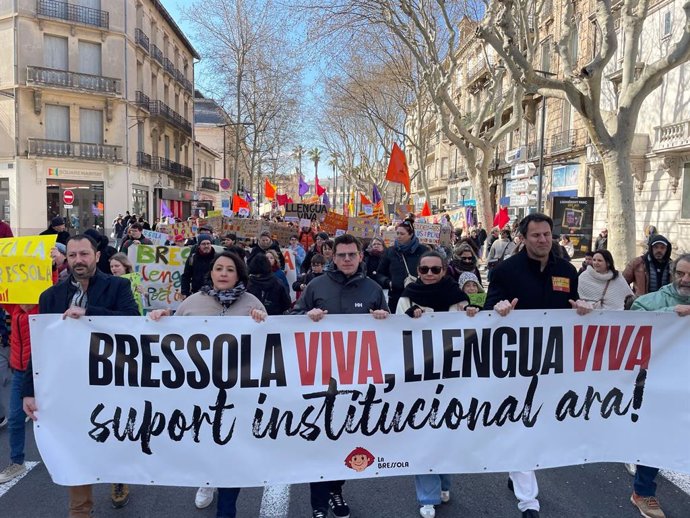 Manifestació a Perpinyà per La Bressola 