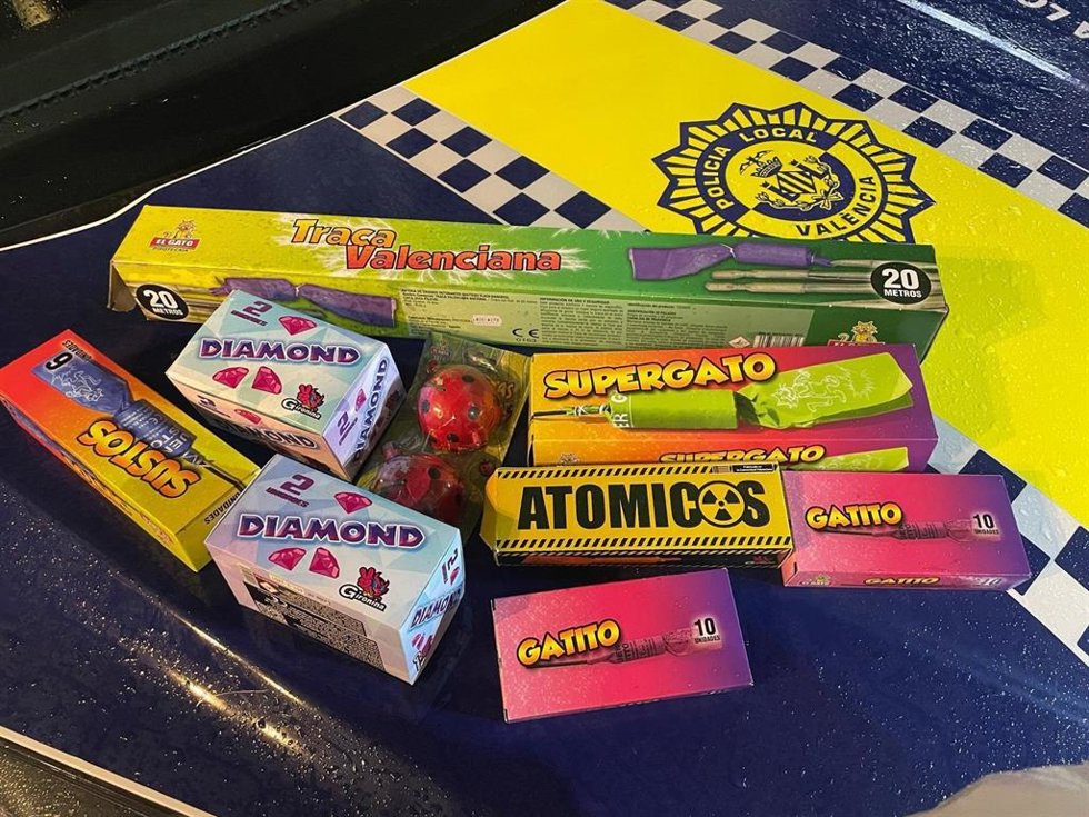 Incautan material pirotécnico prohibido en Valncia.