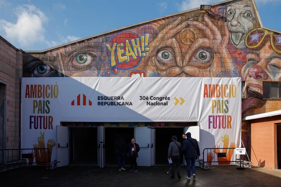 30 Congreso Nacional de Esquerra Republicana (ERC), en Nave Ca n'Oliveres, a 15 de marzo de 2025, en Martorell, Barcelona, Catalunya (España). ERC celebra este sábado y domingo la segunda parte de su 30 Congreso, en el que deben aprobar sus ponencias 