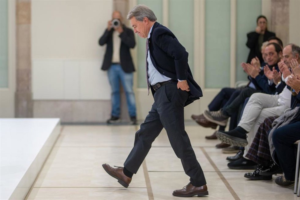 Archivo - El expresidente de la Generalitat de Catalunya, Artur Mas, durante el 10 aniversario del 9N, en el Parlament de Catalunya