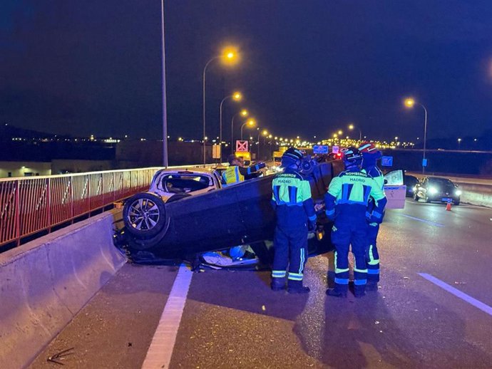 Doble accidente con cuatro vehículos implicados en el kilómetro 11 de la M-45.