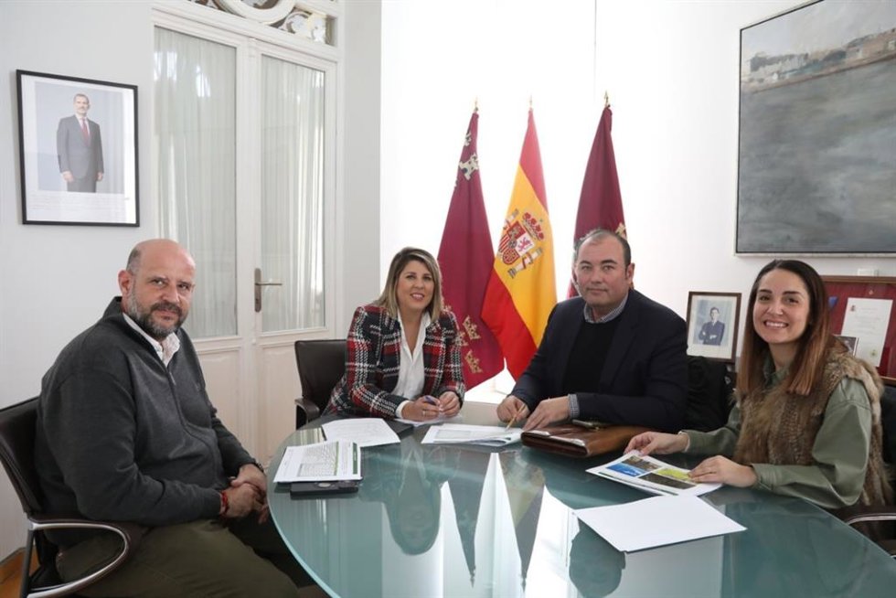 Arroyo en la reunión con Alejandro Mulas, de la empresa distribuidora i-DE de Iberdrola.