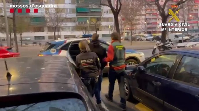 Moment de la detenció del sicari