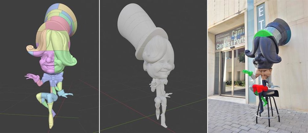 Ivace+i financia un proyecto para fabricar fallas y hogueras más sostenibles con impresión 3D y materiales reciclados