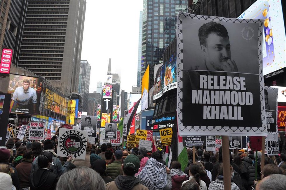 Protestas por la liberación de Mahmud Jalil