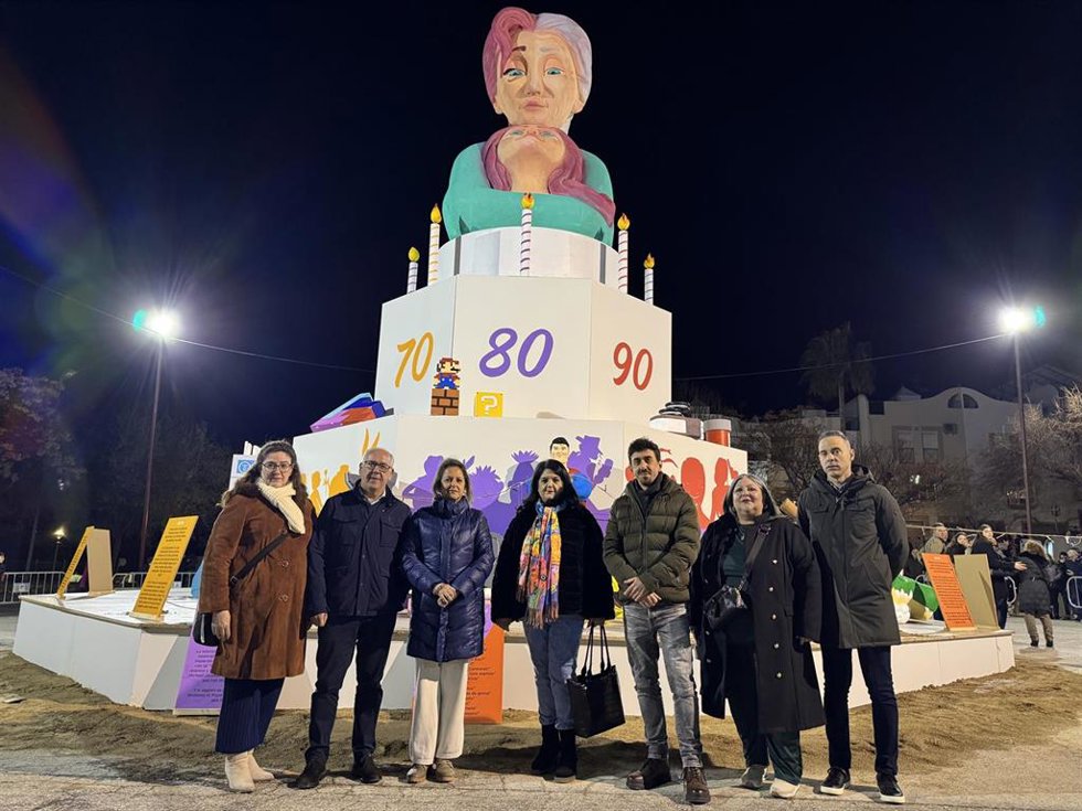 Celebración de las Fallas de Mancha Real (Jaén), con la asistencia de la consejera de Sostenibilidad y Medio Ambiente de la Junta de Andalucía, Catalina García.