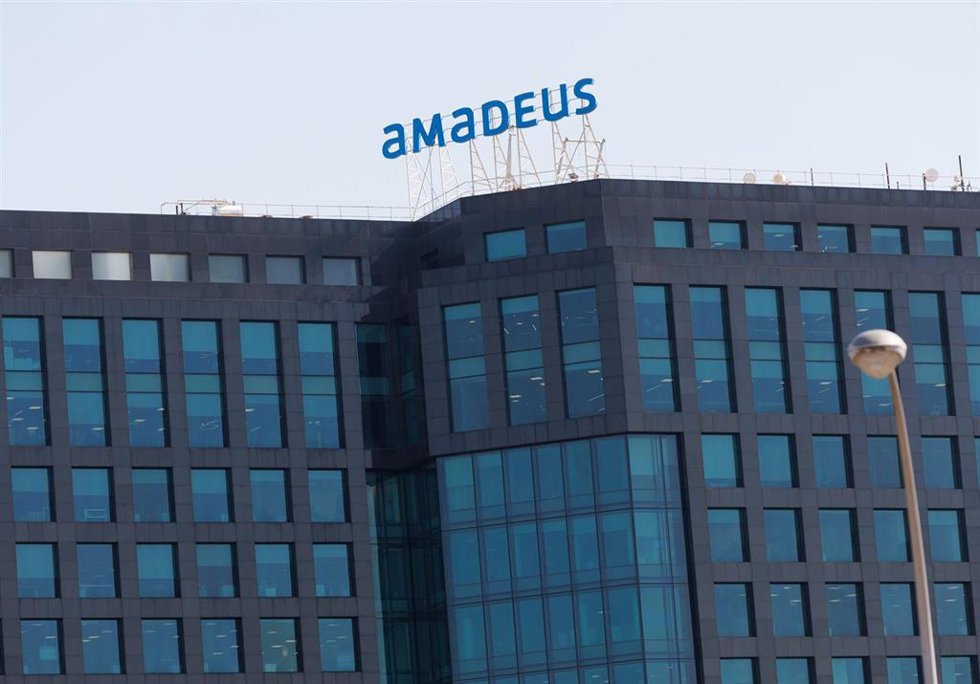 Archivo - Fachada de la sede de Amadeus en el edificio Herre, en Madrid (España).