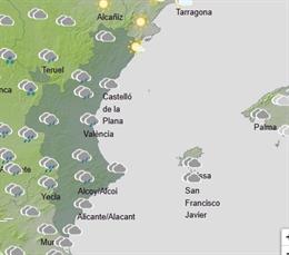 Tiempo en la Comunitat Valenciana el 17 de marzo