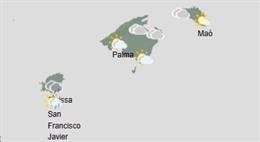 El tiempo hoy, lunes 17 de marzo, en Baleares.