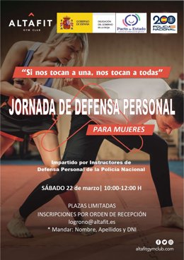 La Policía Nacional realizará una Jornada de Defensa Personal femenina en conmemoración al Día Internacional de la Mujer - 8M el próximo 22 de marzo
