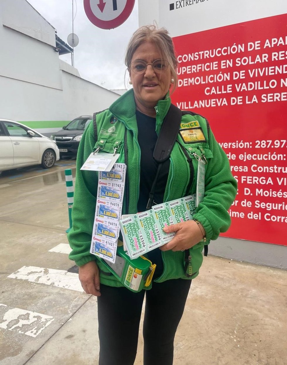 La vendedora de la ONCE María Ángeles Calderón Cárdenas.