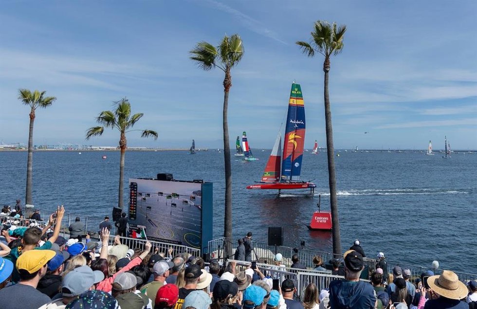 El equipo español durante la prueba de Los Angeles (Estados Unidos) de la SailGP 2025