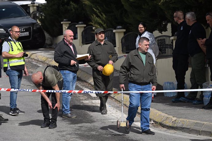 Imagen de archivo del cordón policial tras el incendio de una discoteca en Macedonia del Norte.