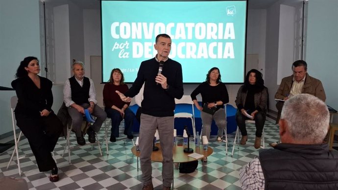 El coordinador federal de Izquierda Unida, Antonio Maíllo, en un acto en Málaga