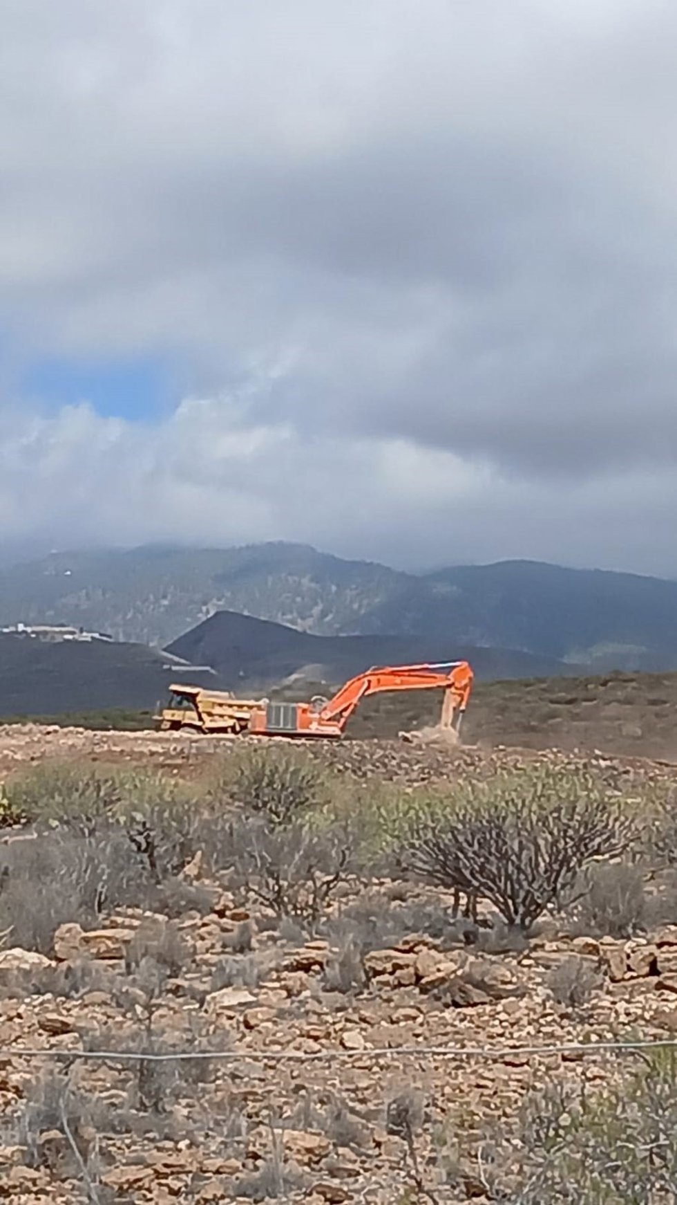Obras de construcción del circuito del motor de Tenerife