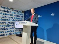 El PP lamenta la deriva de política "destructiva" del PSOE extremeño con las críticas a Morán y en materia cultural