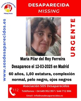 Buscan a una mujer de 60 años desaparecida el miércoles en Madrid