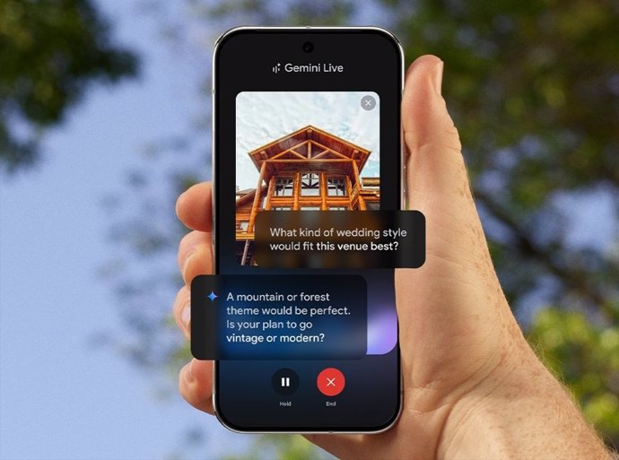 Nuevas funciones de Gemini Live en dispositivos Pixel.