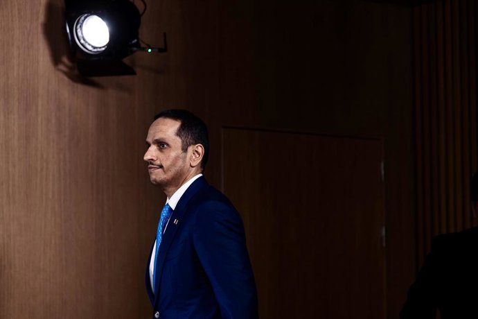 Archivo - Arquivo - O primeiro-ministro e ministro das Relações Exteriores do Catar, Mohammed bin Abdulrahman bin Jassim Al Thani, em uma imagem de arquivo.
