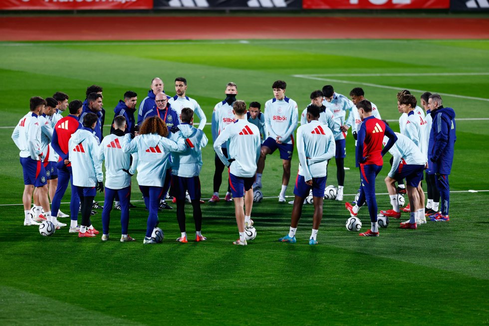 Entrenamiento de la selección española masculina de fútbol