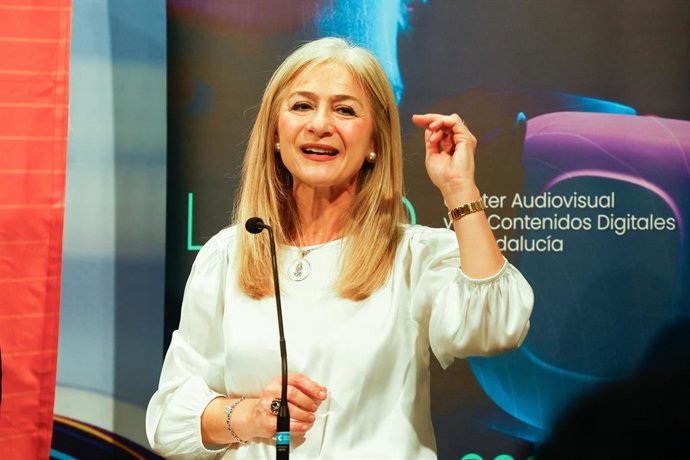 La consejera de Cultura y Deporte, Patricia del Pozo en un acto en Málaga con motivo del Festival de Cine.