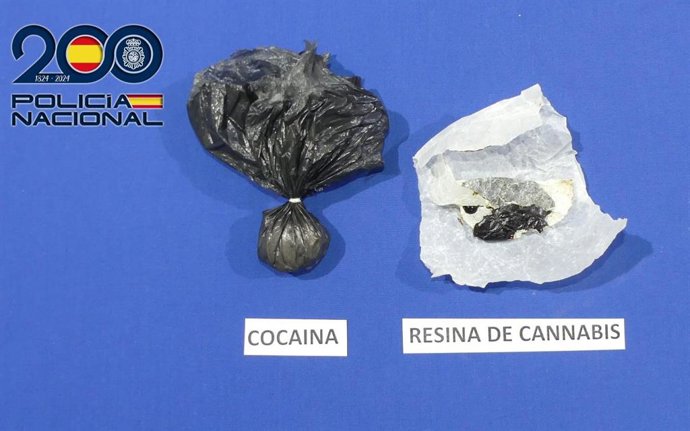 Material incautado al joven.