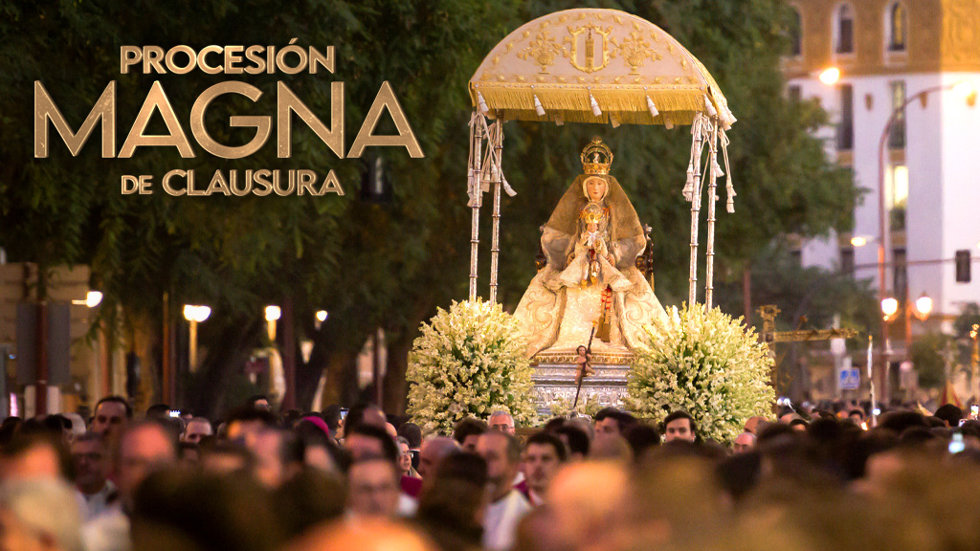 Imagen de recurso acerca de la transmisión de la procesión Magna de Canal Sur TV