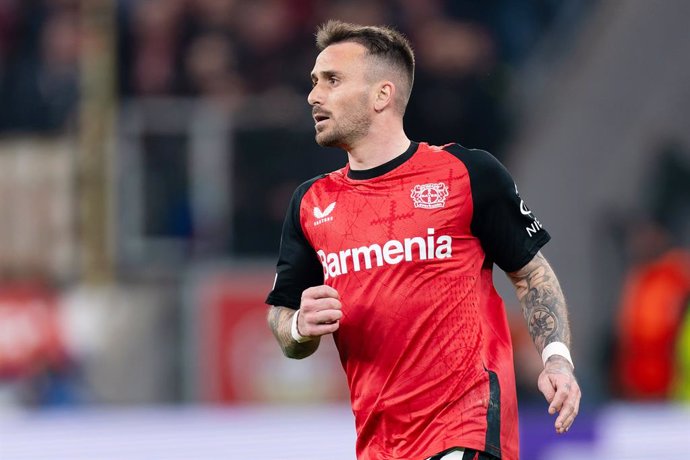 Aleix Garcia of Bayer 04 Leverkusen during the UEFA Champions League, Round of 16, Second Leg football match between Bayer 04 Leverkusen and FC Bayern Munich on 11 March 2025 at BayArena in Leverkusen, Germany - Photo Joris Verwijst / Orange Pictures / DP