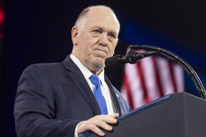 February 22, 2025, National Harbor, Maryland, USA: Tom Homan, acting director of the U.S. Immigration and Customs Enforcement speaks during 2025 CPAC Conference Day 3 at Gaylord Convention Center in National Harbor, Maryland on February 22, 2025.