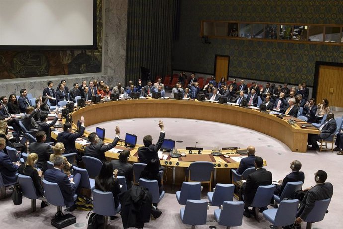 Archivo - Vista de una sesión del Consejo de Seguridad de la ONU