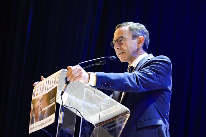 El ministro del Interior de Francia, Bruno Retailleau, durante un acto en Saint-Priest (archivo)