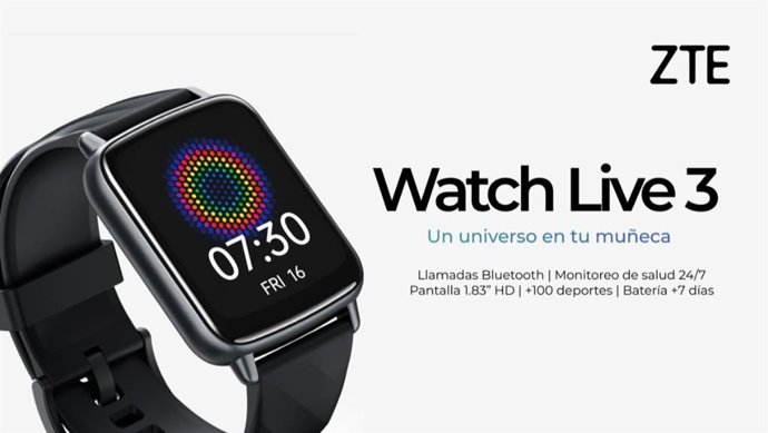 O novo 'smartwatch' Watch Live 3 da ZTE.