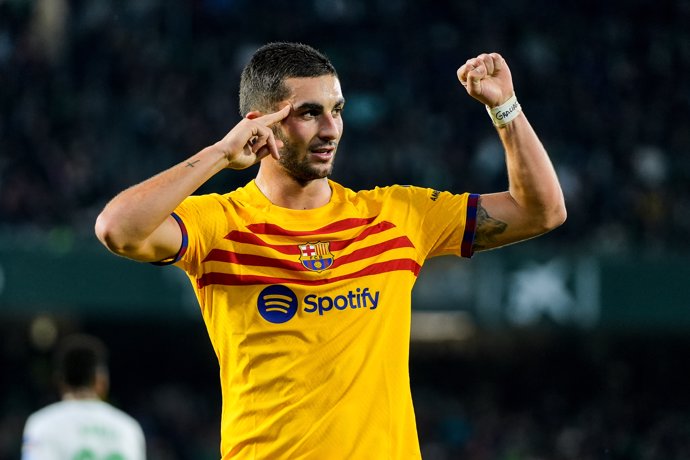 Archivo - Ferran Torres of FC Barcelona celebrates a goal during the Spanish league, La Liga EA Sports, football match played between Real Betis and FC Barcelona at Benito Villamarin stadium on January 21, 2024, in Sevilla, Spain.